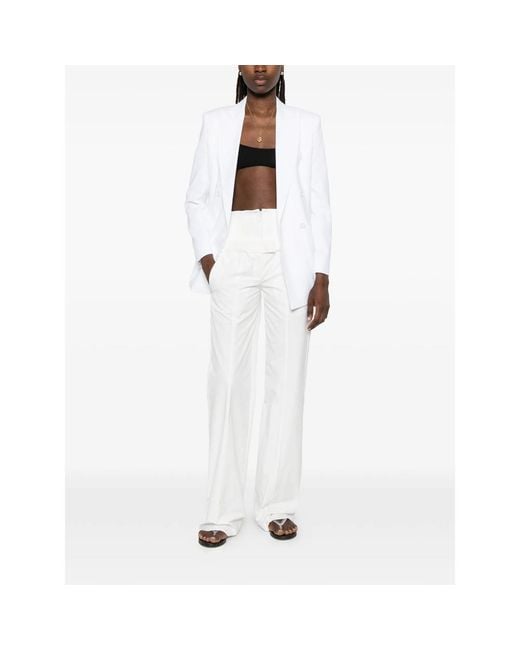Seafarer White Straight-Leg Trousers