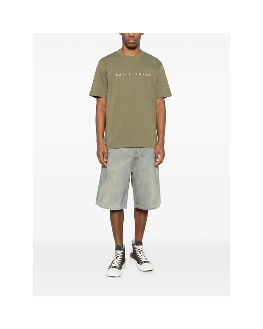 Daily Paper Green Logo-Detail T-Shirt for men