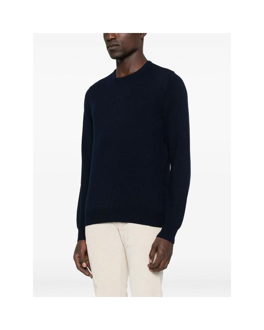 Fileria Blue Crew-Neck Cashmere Sweater for men