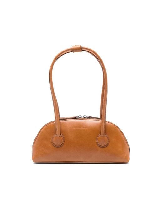 MARGE SHERWOOD Brown Top Handle Shoulder Bag