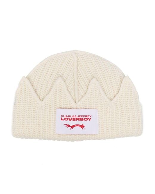 Charles Jeffrey Natural Crown Chunky-Knit Beanie for men