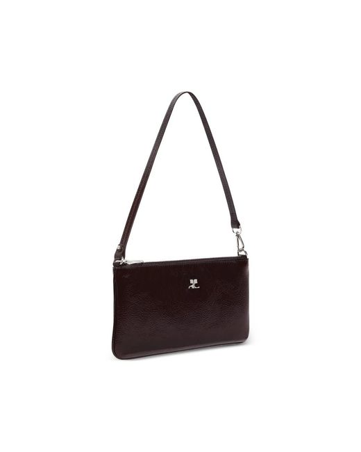 Courreges Purple Logo-Plaque Clutch Bag for men
