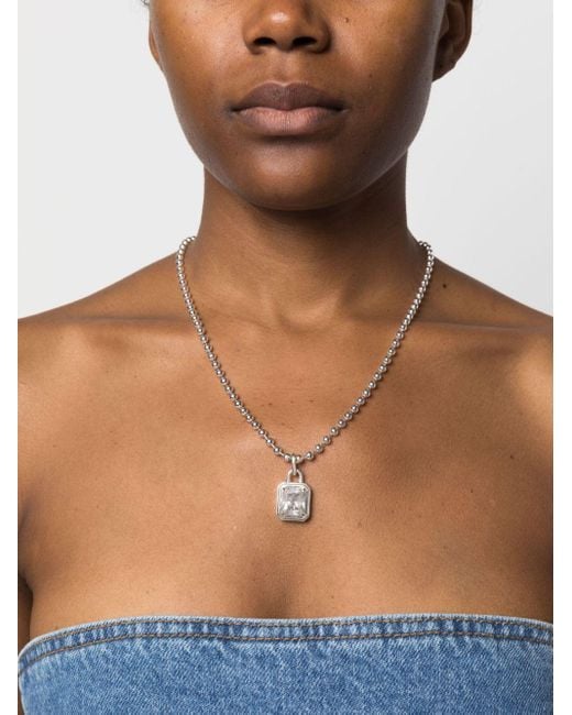 Hatton Labs White Crystal Statement-Pendant Necklace