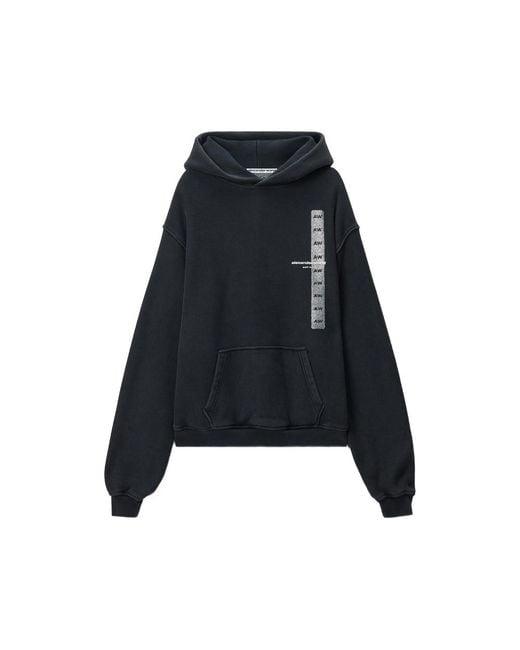 Alexander Wang Blue Graphic Hoodie for men