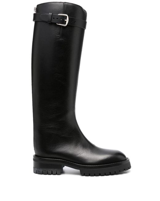 Ann Demeulemeester Black 65Mm Knee-High Leather Boots