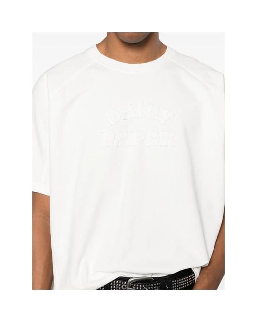 Daily Paper White Logo-Embossed T-Shirt for men