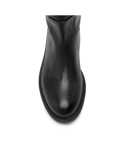 Miu Miu Black Buckle-Detail Boots