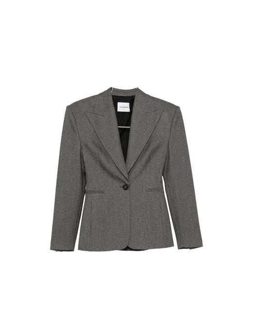 ANDAMANE Gray Toni Single-Breasted Blazer