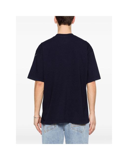 Badfriend Blue Graphic-Print T-Shirt for men