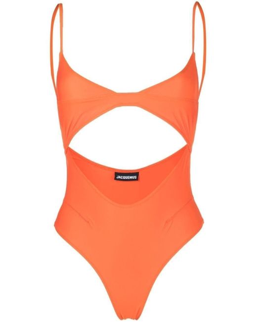 Jacquemus Orange Aranja High-leg Cut-out Swimsuit