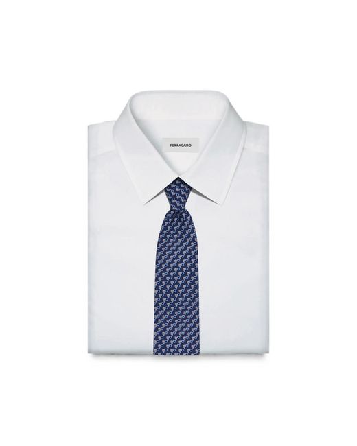 Ferragamo Blue Ties And Bow Ties for men