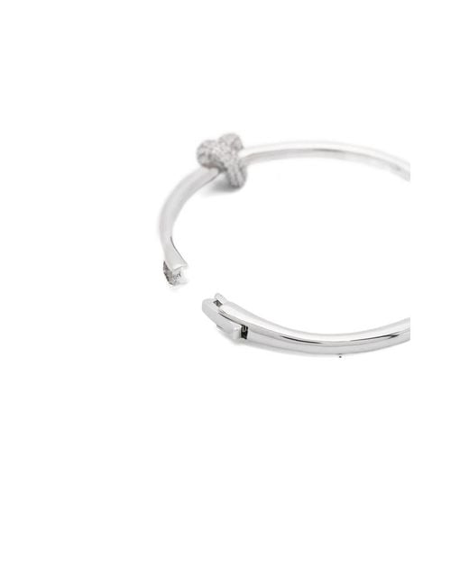Kate Spade White Sailor's Knot Crystal-Embellished Bangle