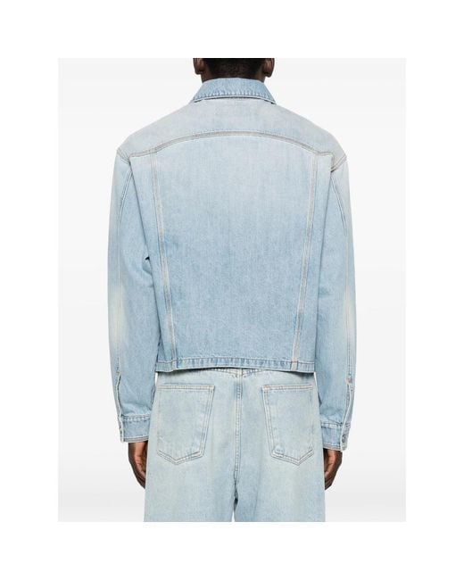 ERL Blue Flap-Pocket Denim Jacket for men