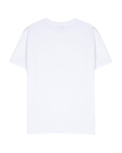 Maison Labiche White Motif-Embroidered Cotton T-Shirt for men