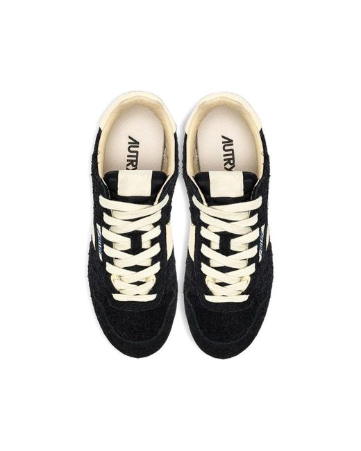 Autry Black Panelled Logo Sneakers
