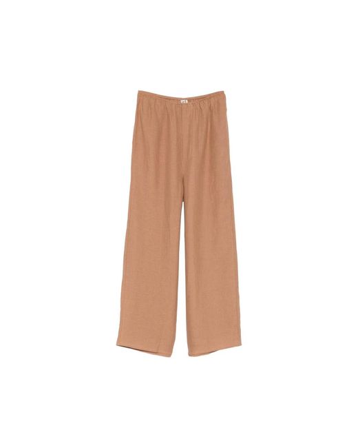 Baserange Brown Elasticated-Waistban Trousers