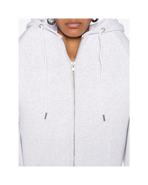 Duran Lantink White Zip-Fastening Hoodie