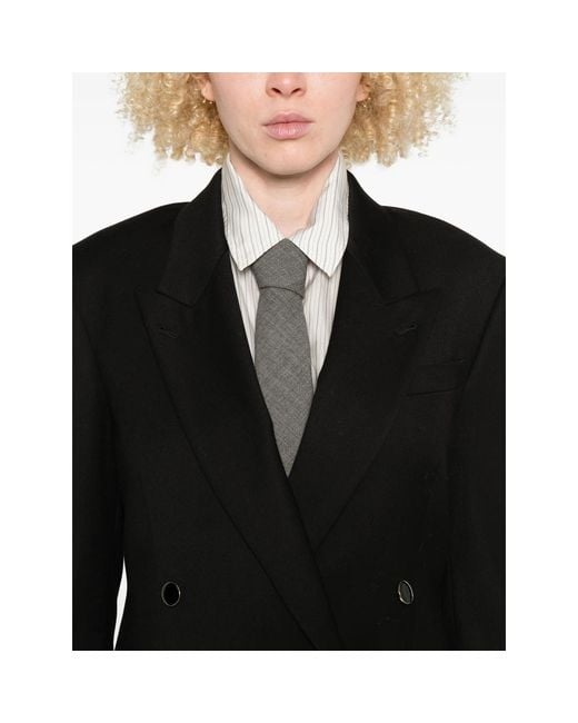 Eraldo Black Double-Breasted Blazer