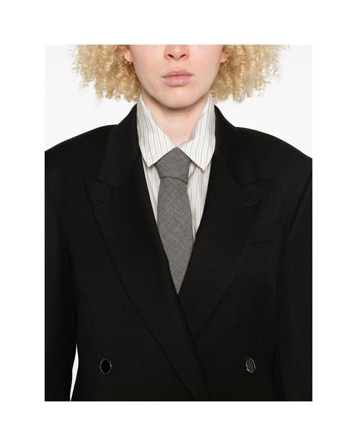 Eraldo Black Double-Breasted Blazer