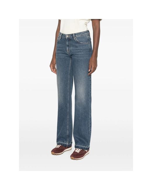 Ba&sh Blue Vana Released-Hem Jeans