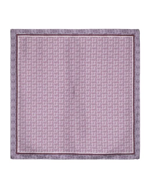 Tagliatore Purple Polka-Dot Print Silk Scarf for men