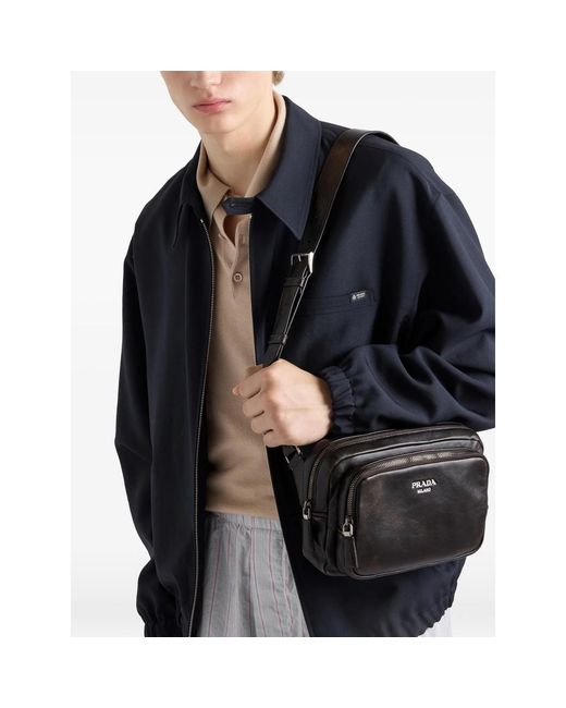 Prada Black Shoulder Bags for men