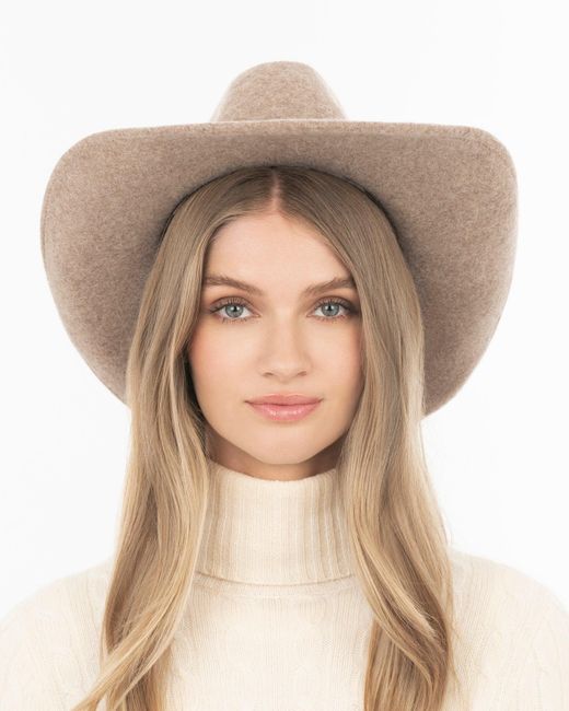 Eric Javits Black Wool Western Felt Hat