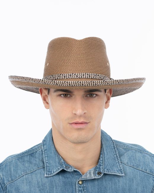 Eric Javits Brown Squishee Straw Hat, Adjustable Fit, Upf 50