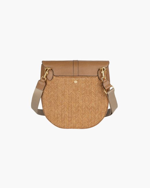 Eric Javits White Palm Pouch Woven Raffia Straw Messenger Bag