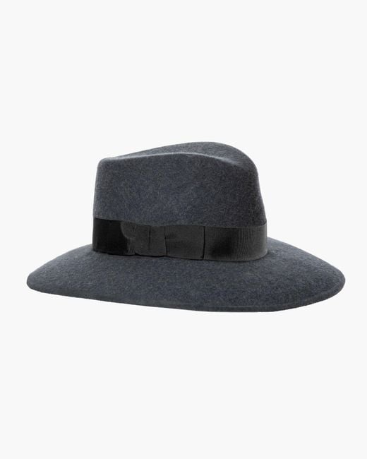 Eric Javits Black Wool Zora Felt Fedora Hat For