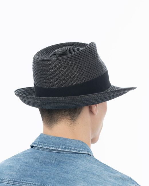 Eric Javits Black Classic Summer Fedora Hat