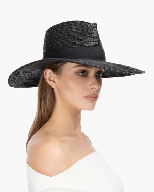 Eric Javits Black Daphne Fedora Hat For Original, Upf 50+ Protection