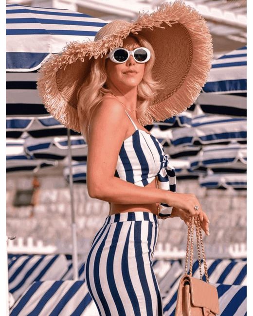Eric Javits Black Floppy With Fringe Sun Hat For