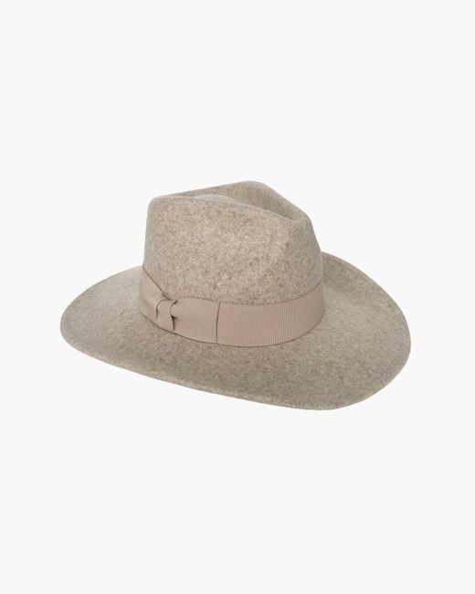 Eric Javits Natural Fedora Hat, Brim, Water-Repellent Wool Felt, Upf 50 + Sun Protection