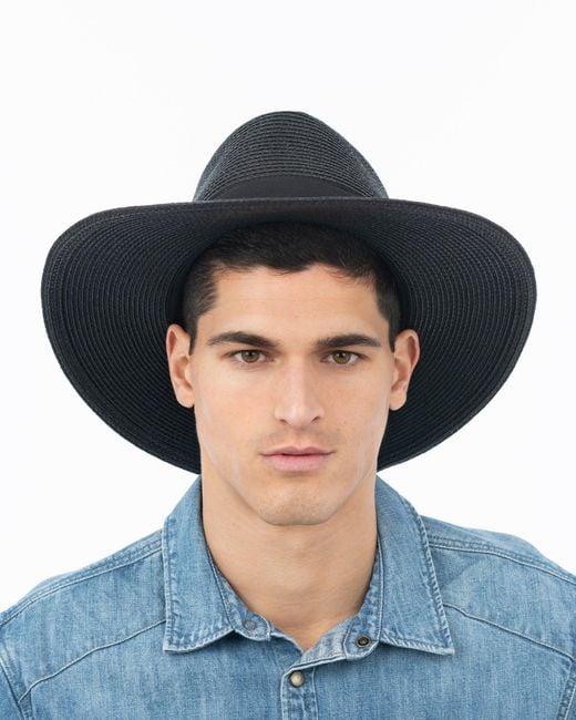 Eric Javits White Packable Signature Fedora Straw Hat For