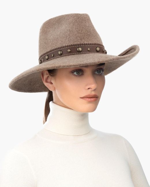 Eric Javits Brown Luxury Wool Felt Gunslinger Hat