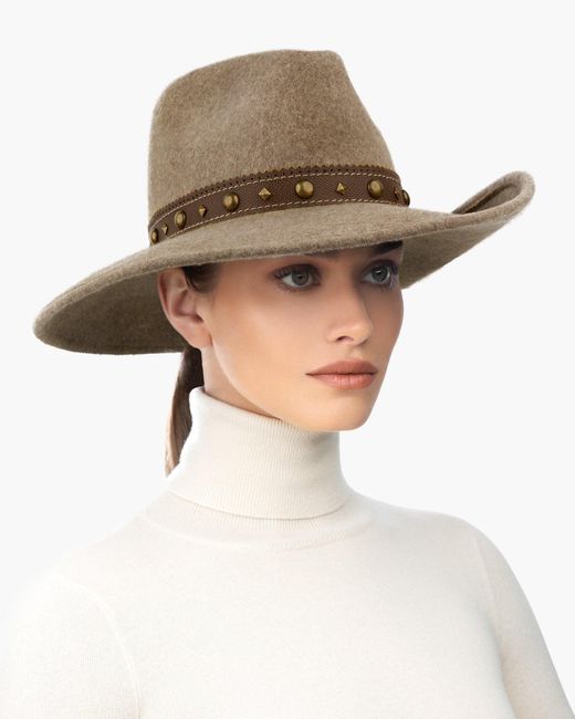 Eric Javits Brown Luxury Wool Felt Gunslinger Hat