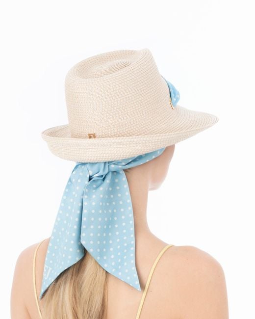 Eric Javits Natural Twilly Billy Classic Fedora Sun Hat For