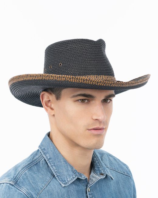 Eric Javits Brown Squishee Straw Hat, Adjustable Fit, Upf 50