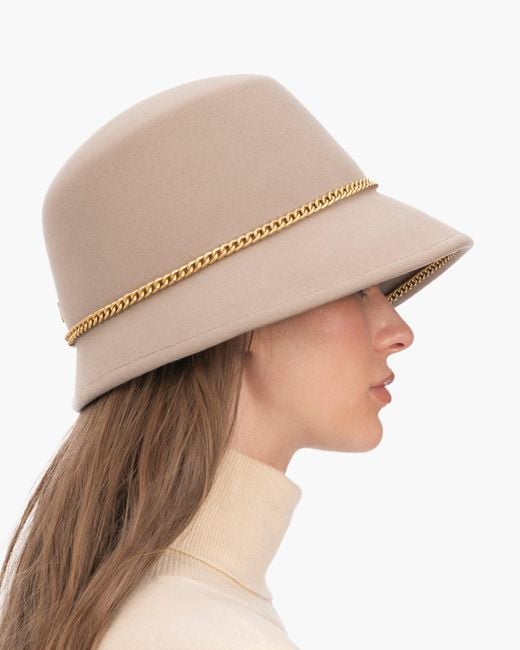 Eric Javits White Chain Cloche Hat