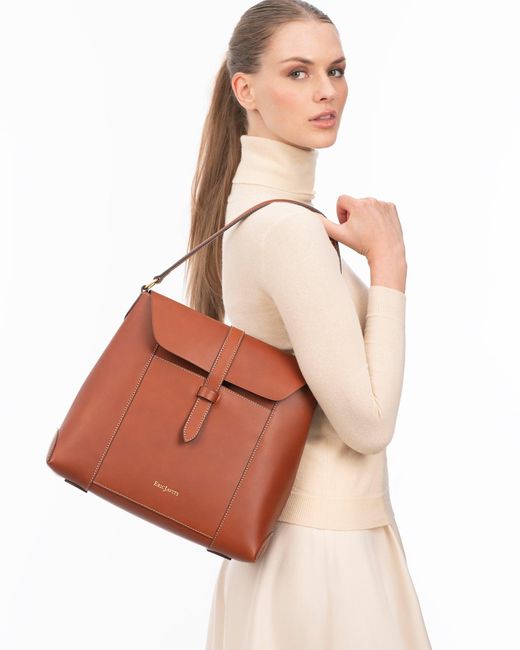Eric Javits Brown Regent Backpack