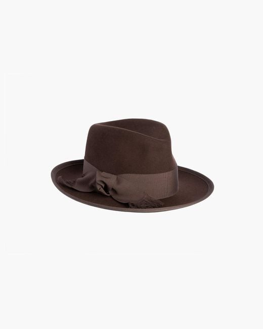 Eric Javits Black Tyler Fedora Hat For