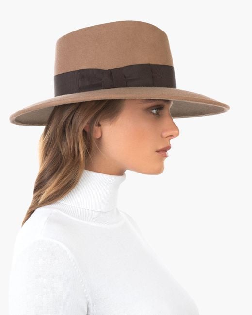 Eric Javits Black Wool Zora Felt Fedora Hat For