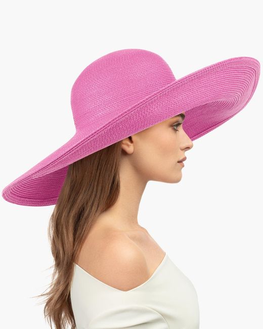 Eric Javits Pink Floppy Wide Brim Hat For