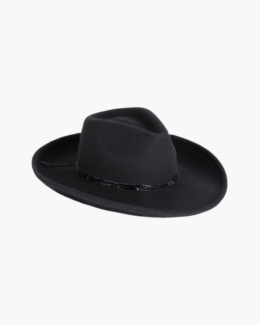 Eric Javits Black Wool Western Felt Hat