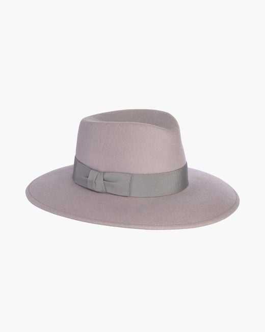 Eric Javits Gray Wool Zora Felt Fedora Hat For