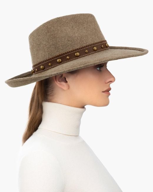 Eric Javits Brown Luxury Wool Felt Gunslinger Hat