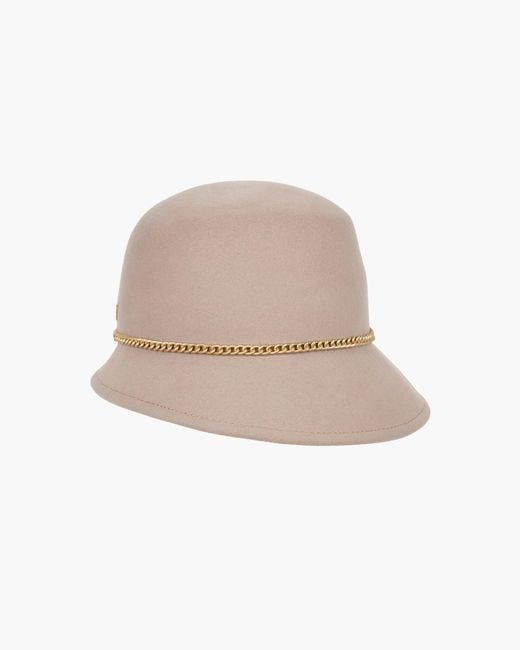 Eric Javits White Chain Cloche Hat