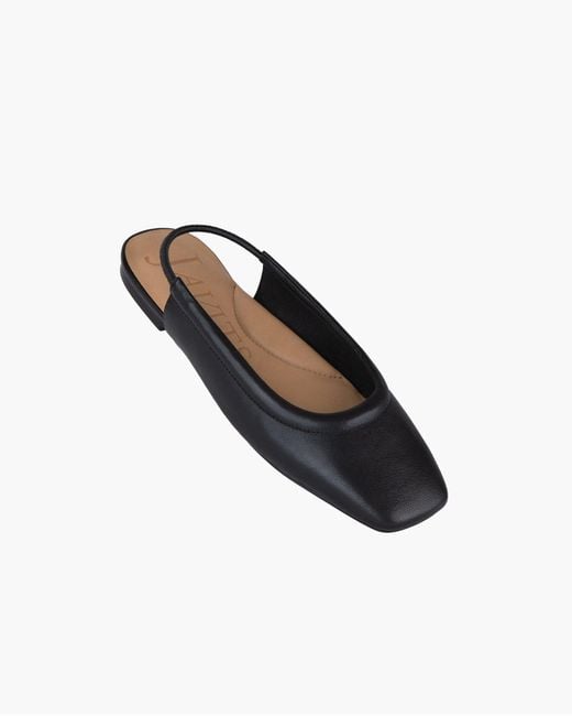 Eric Javits White Peyton Leather Flat Shoes, For