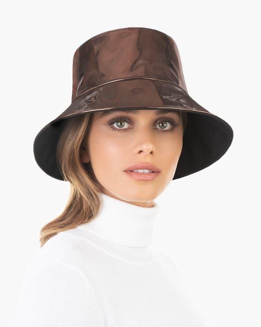 Eric Javits Brown Patti Bucket Hat For